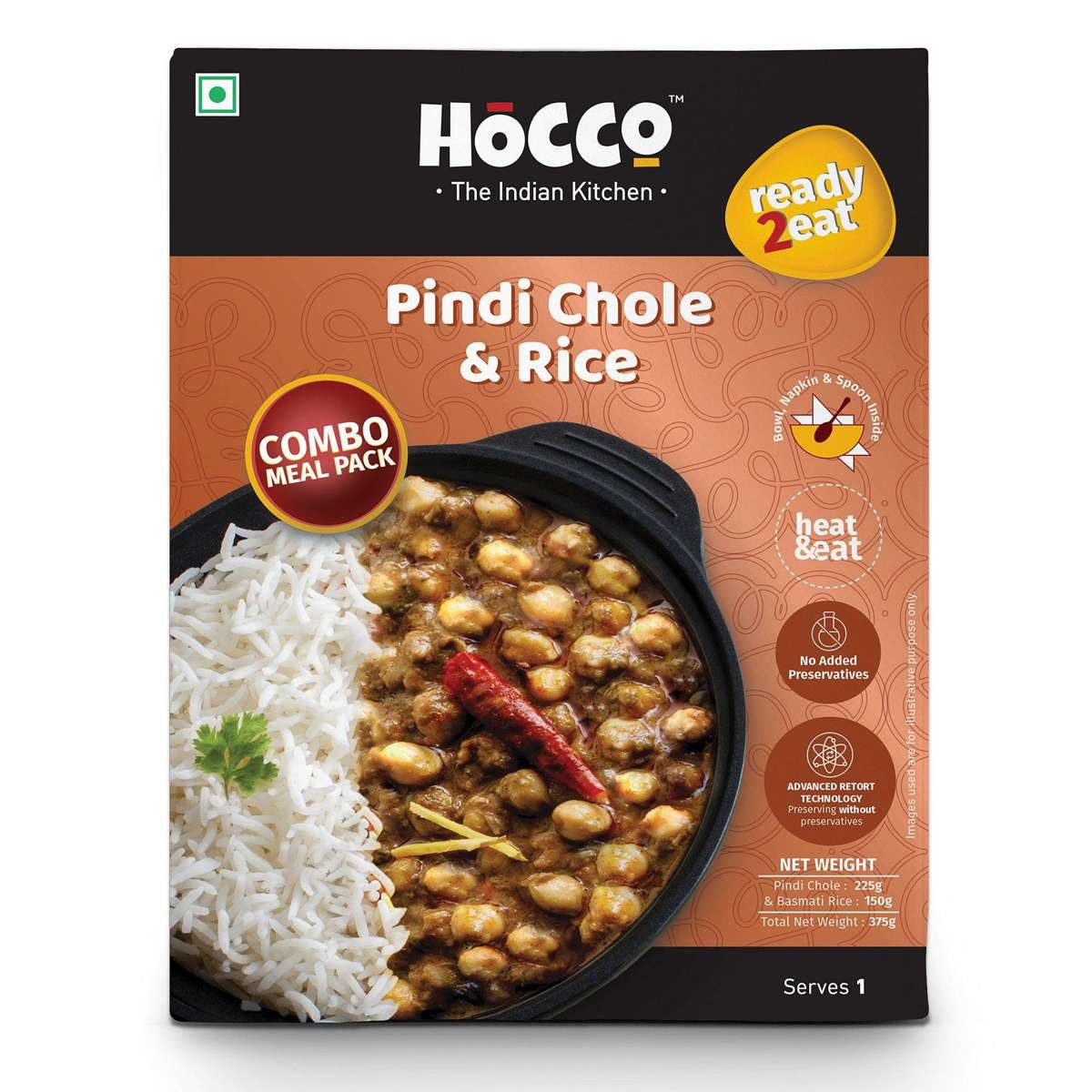 Hocco Pindi Chole Rice Combo