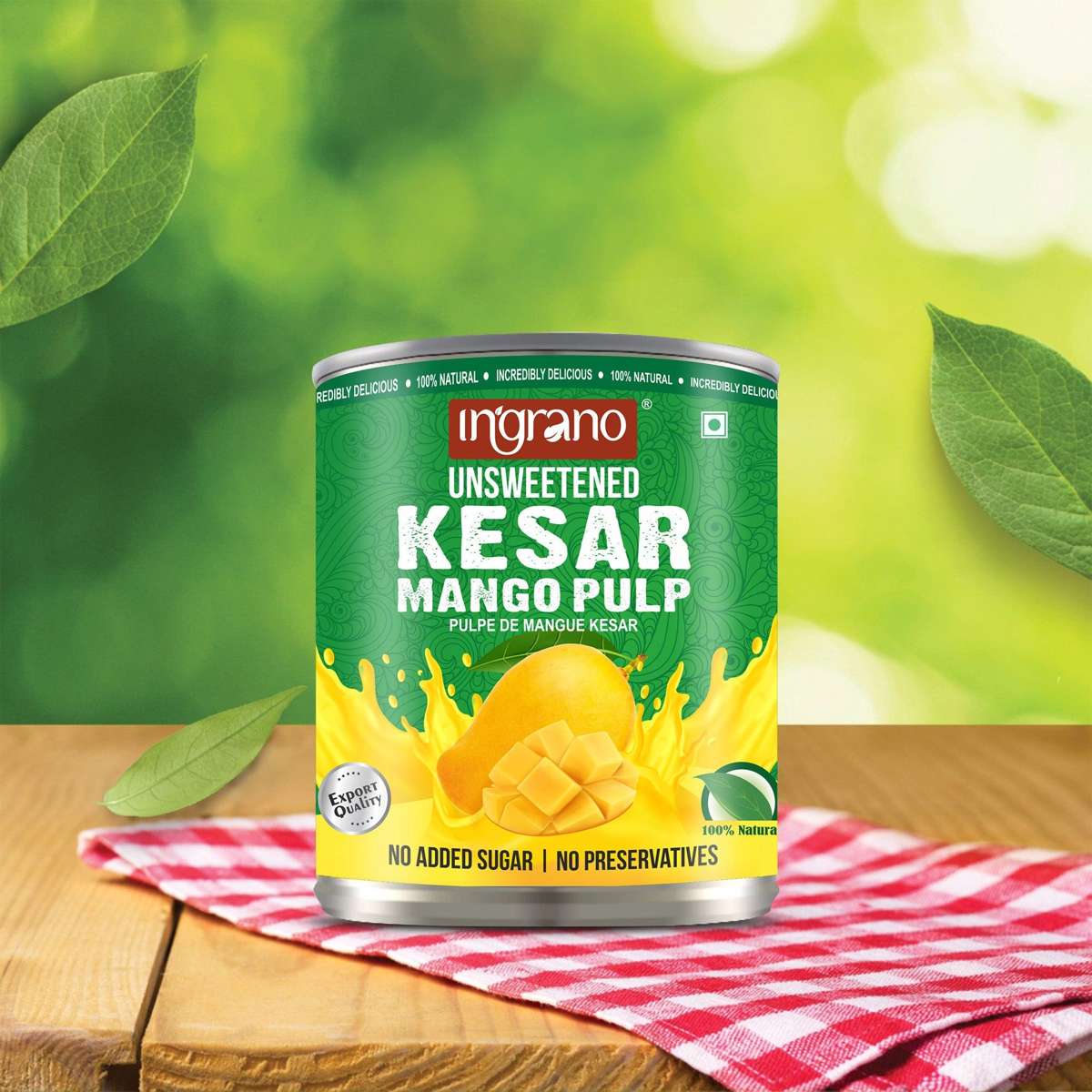 Unsweetened Kesar Mango Pulp