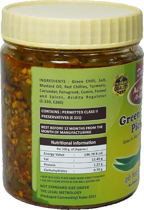 Deep Green Chilli Achaar