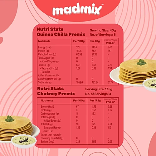 Madmix Instant Chilla Premix - Quinoa