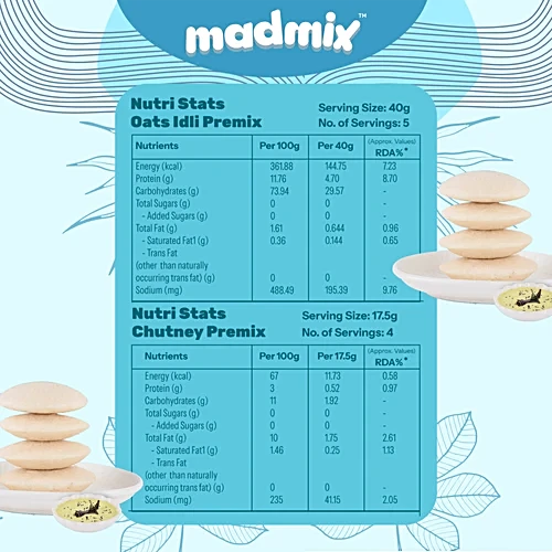 Madmix Instant Idli Premix - Oats