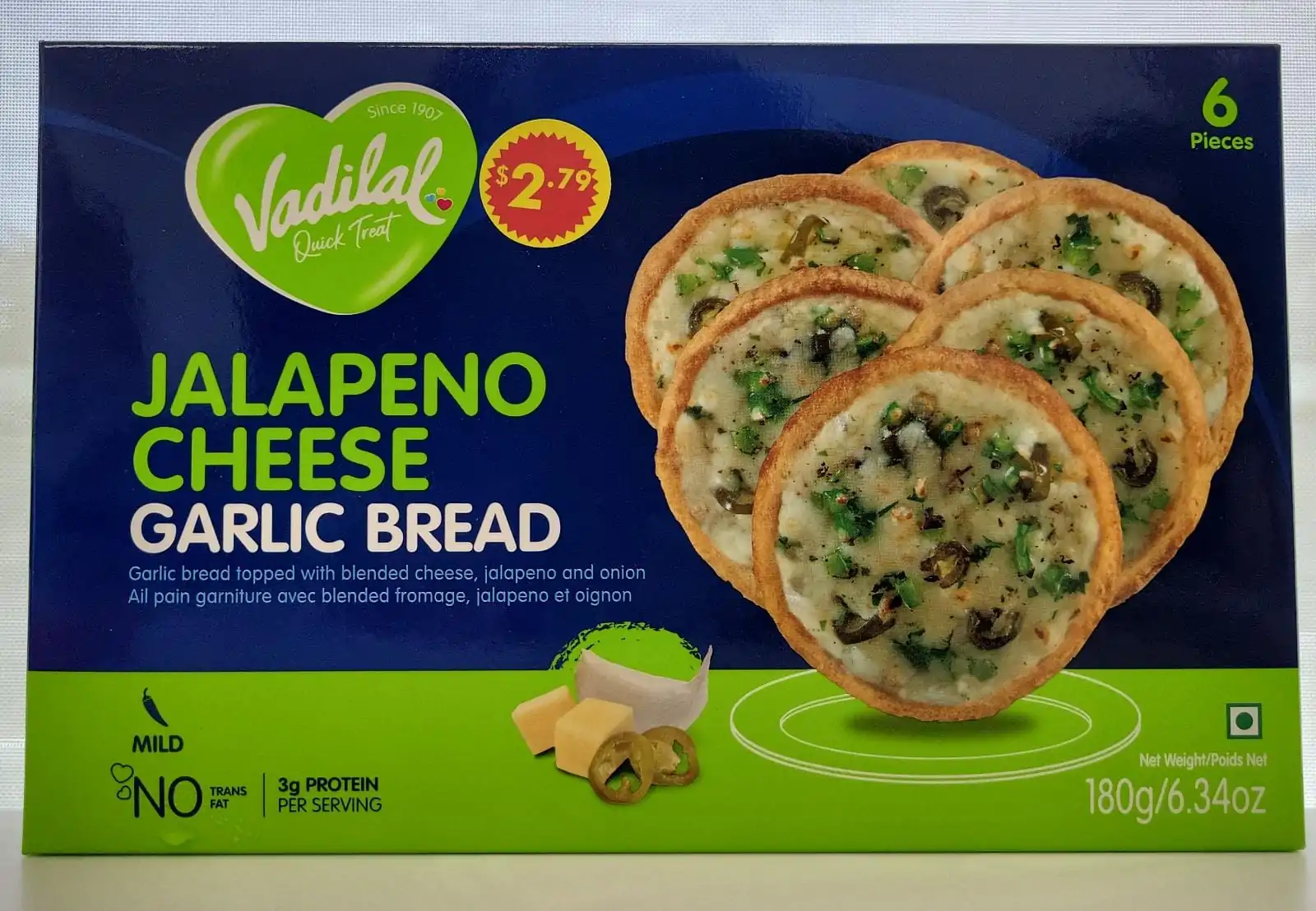 Vadilal Jalapeno Cheese Garlic Bread